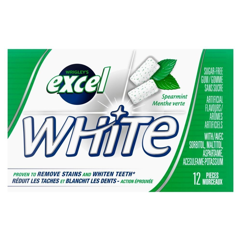 White Spearmint Sugar Free Gum 12 count